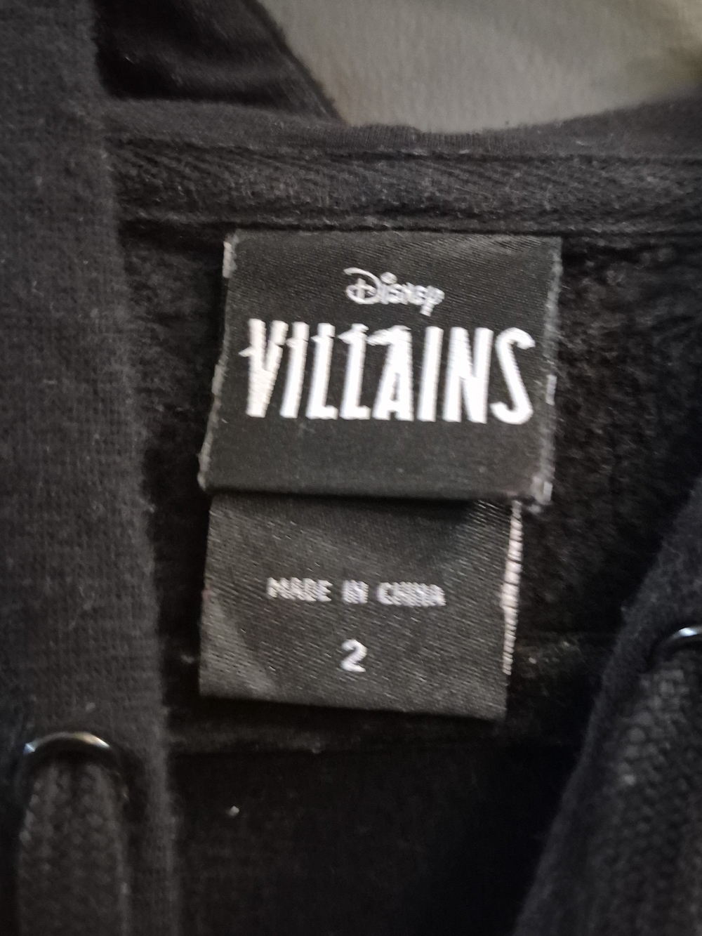 Disney Black Zip Hoodie with Green & Red Poison Apple Skull Sleeve Prints - Picture 3 of 6